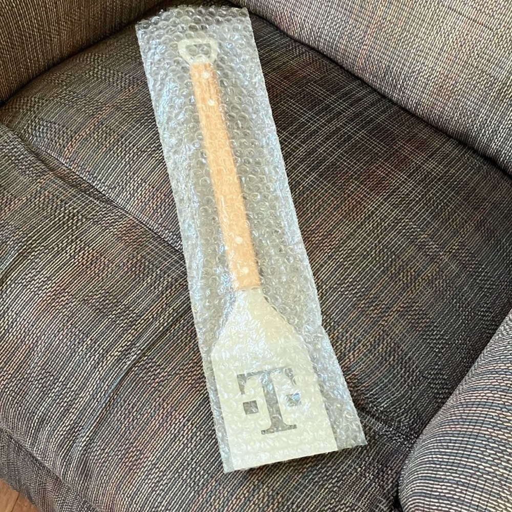 Wooden Handle Metal Spatula with T mobile Logo